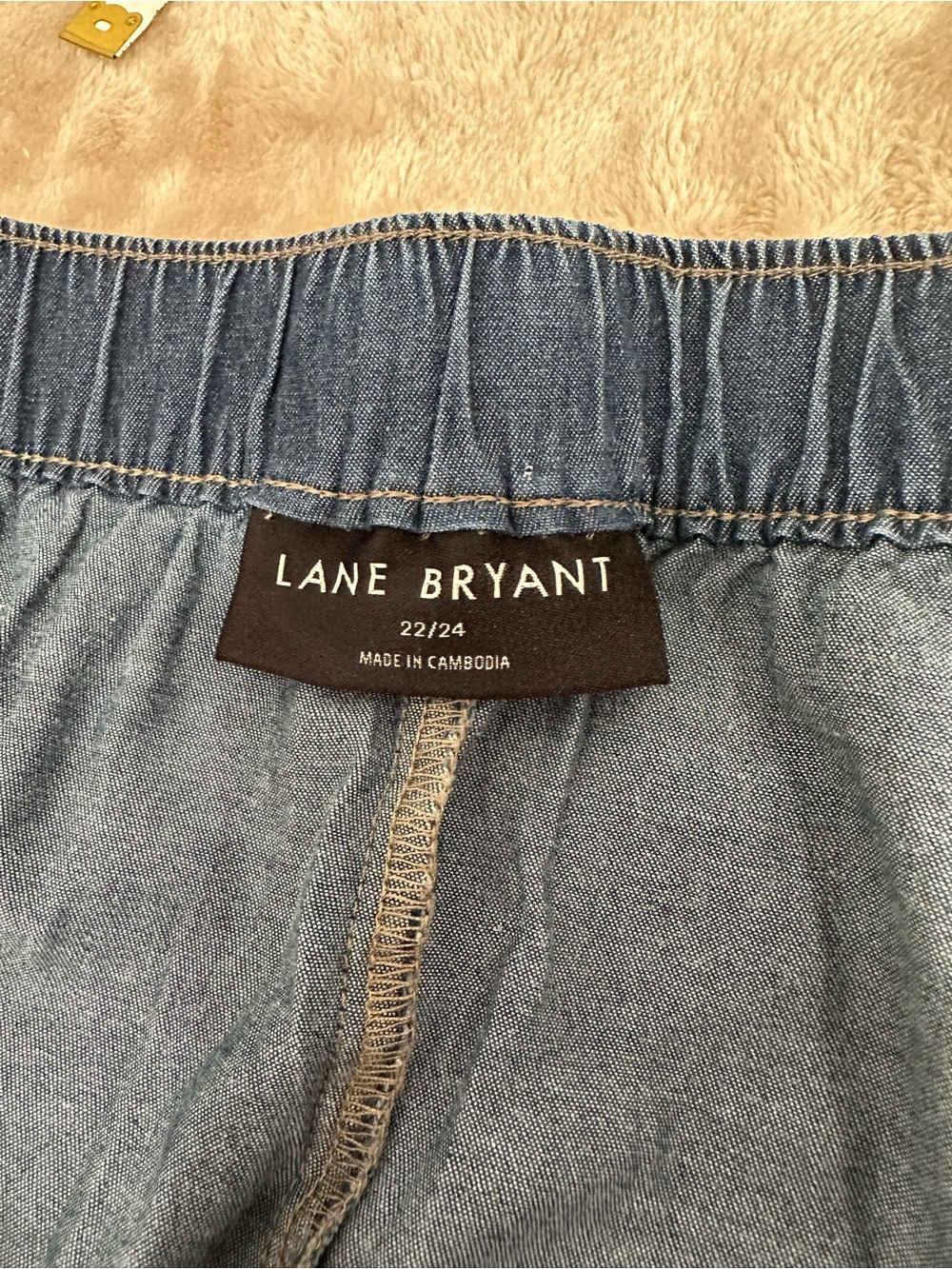 Lane Bryant Dark Blue Tiered Denim Skirt - Picture 3 of 4